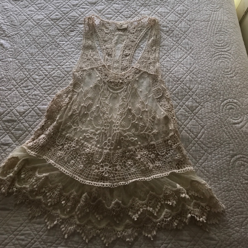 Lace, see through tank top